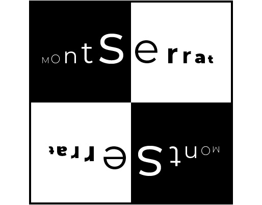 Poster exploring the Montserrat typeface and its anatomy